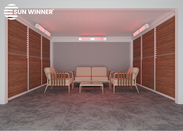 PROMIENNIK PODWOJNY BIALY 4000 W - ON - 14