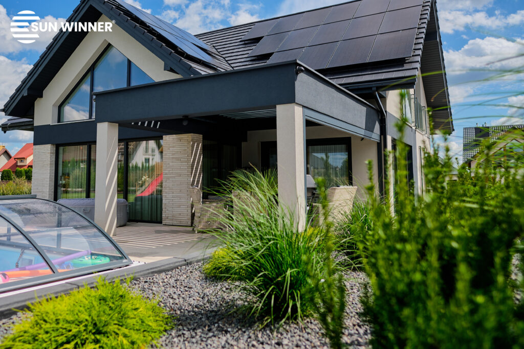 Pergola tarasowa lamelowa WIN CLIMATIC S400 - 250 - LOGO