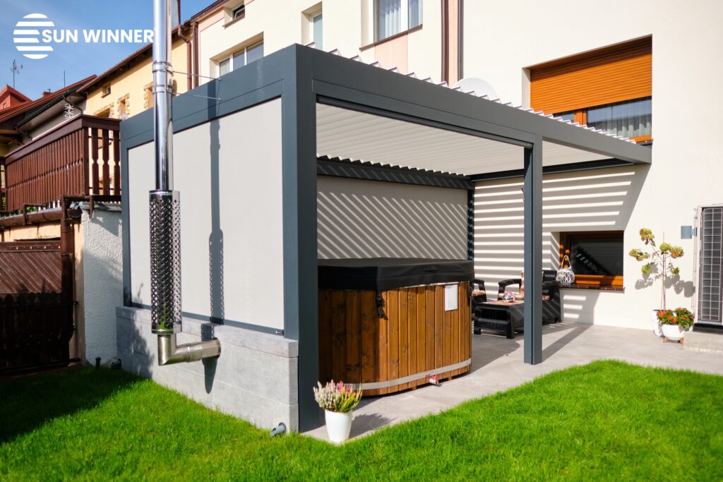 Pergola tarasowa lamelowa WIN CLIMATIC S400 - 546 - LOGO