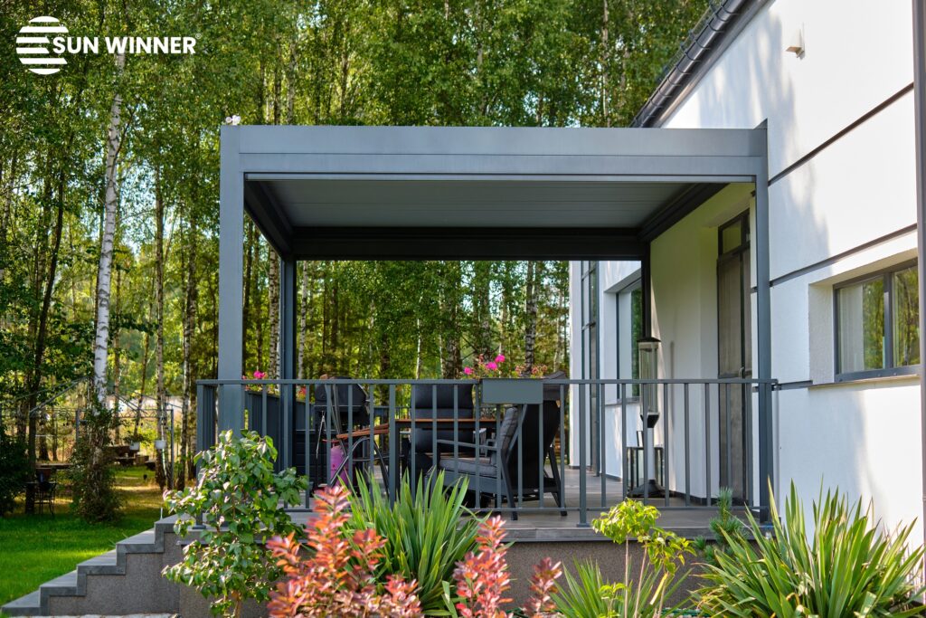 Pergola tarasowa lamelowa WIN CLIMATIC S500 - 03 - LOGO