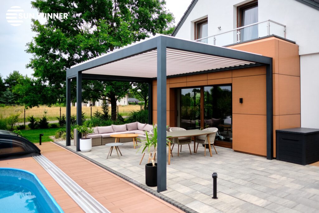 Pergola tarasowa lamelowa WIN CLIMATIC S500 - 40 - LOGO