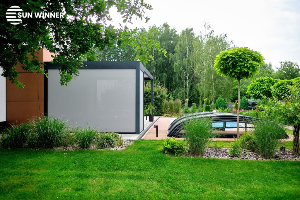 Pergola tarasowa lamelowa WIN CLIMATIC S500 - 60 - LOGO